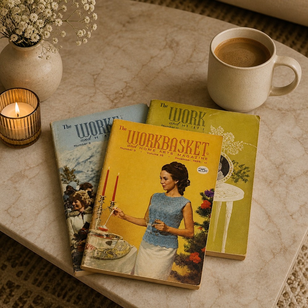 Vintage 1969 Workbasket Home Arts Magazine Lot of 10 Knitting Crochet Pattern